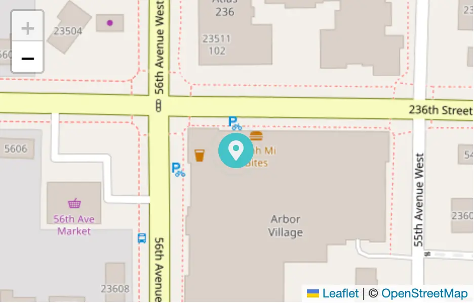Map showing Bellis Salon & Spa in Mountlake Terrace, Washington